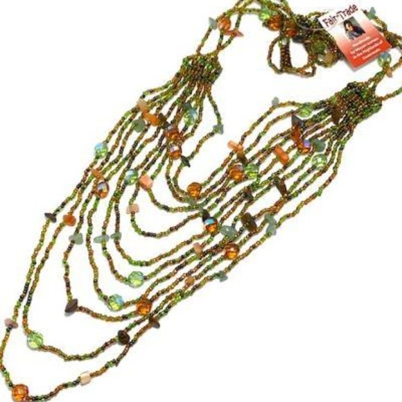 Multi-Colored Beaded Necklace by Fair Trade - Picture 2 of 3